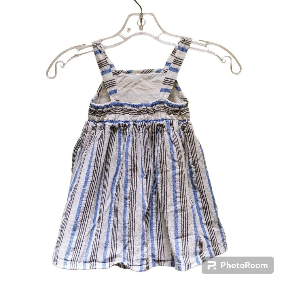 Old Navy Blue White and Black Striped Dress